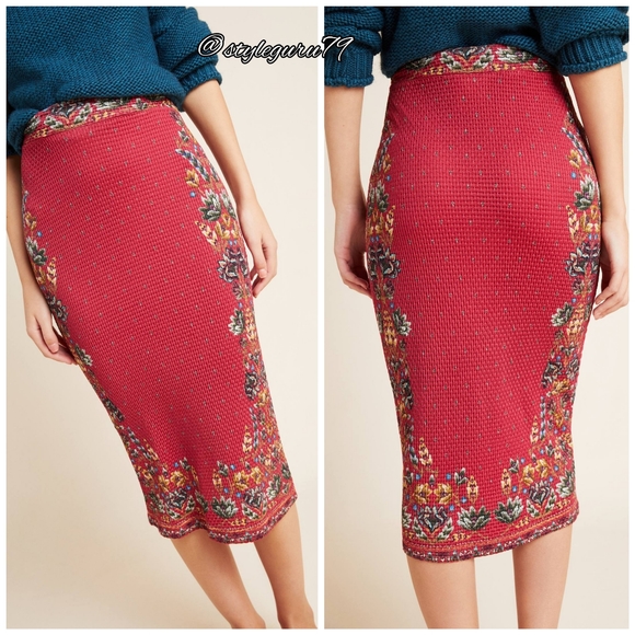 NWT, Anthropologie, Catalina Knit Pencil Skirt - Picture 2 of 3